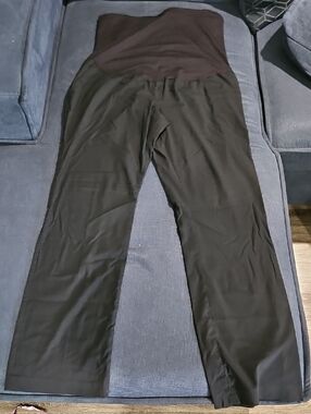 Liz Lange Maternity Black Fold-Over Waistband Pants